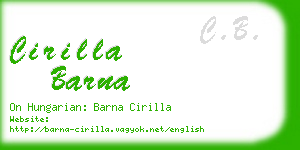 cirilla barna business card